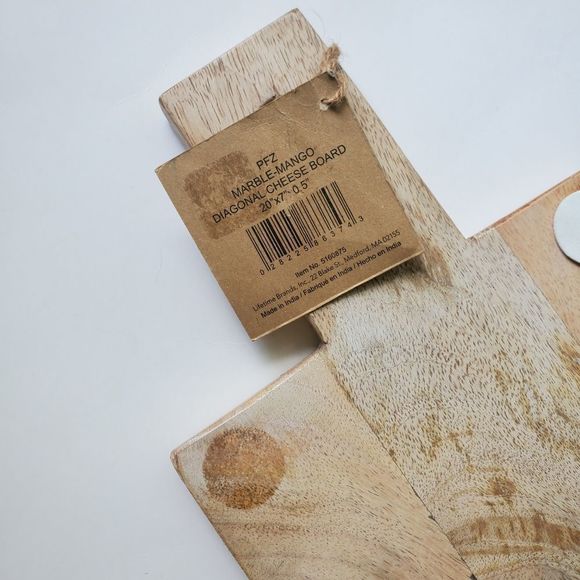 Pfaltzgraff Everyday Marble Mango Diagonal Cheese Board NWT - Picture 7 of 8